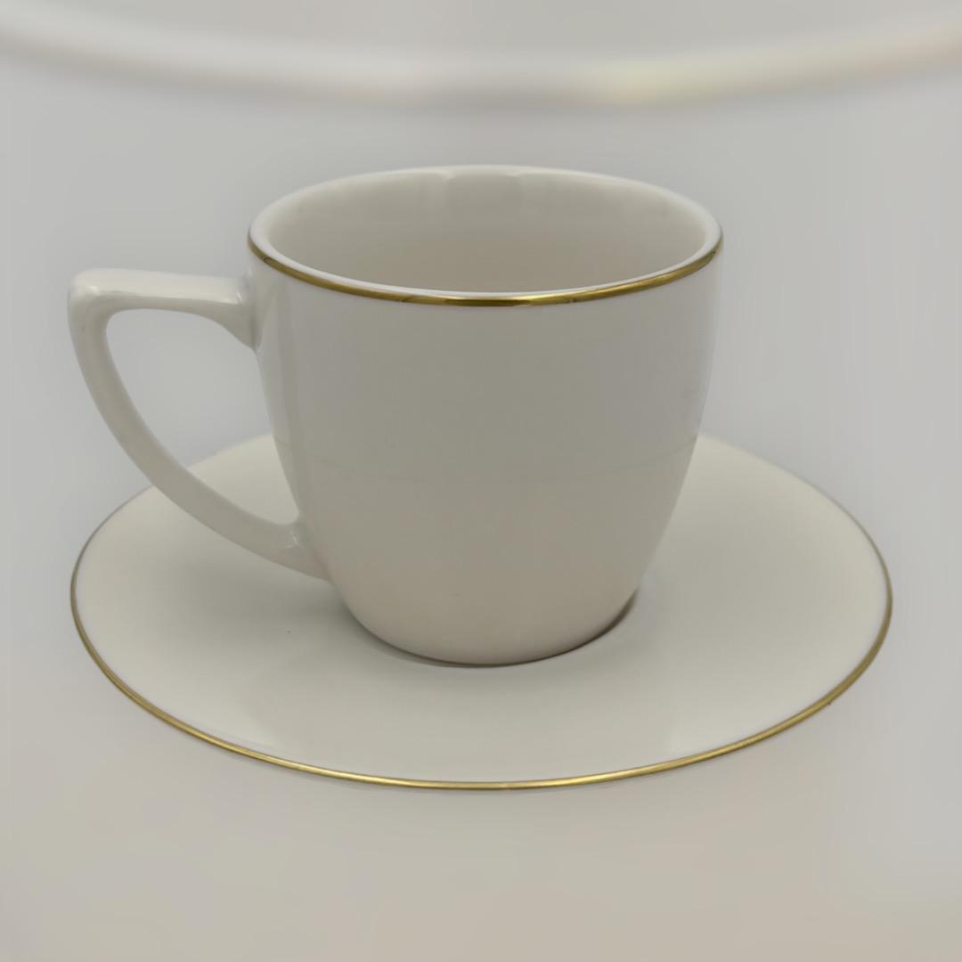 Set 6 Tazzine Da Caffè Con Piattini Filo Oro - Andrea Fontebasso