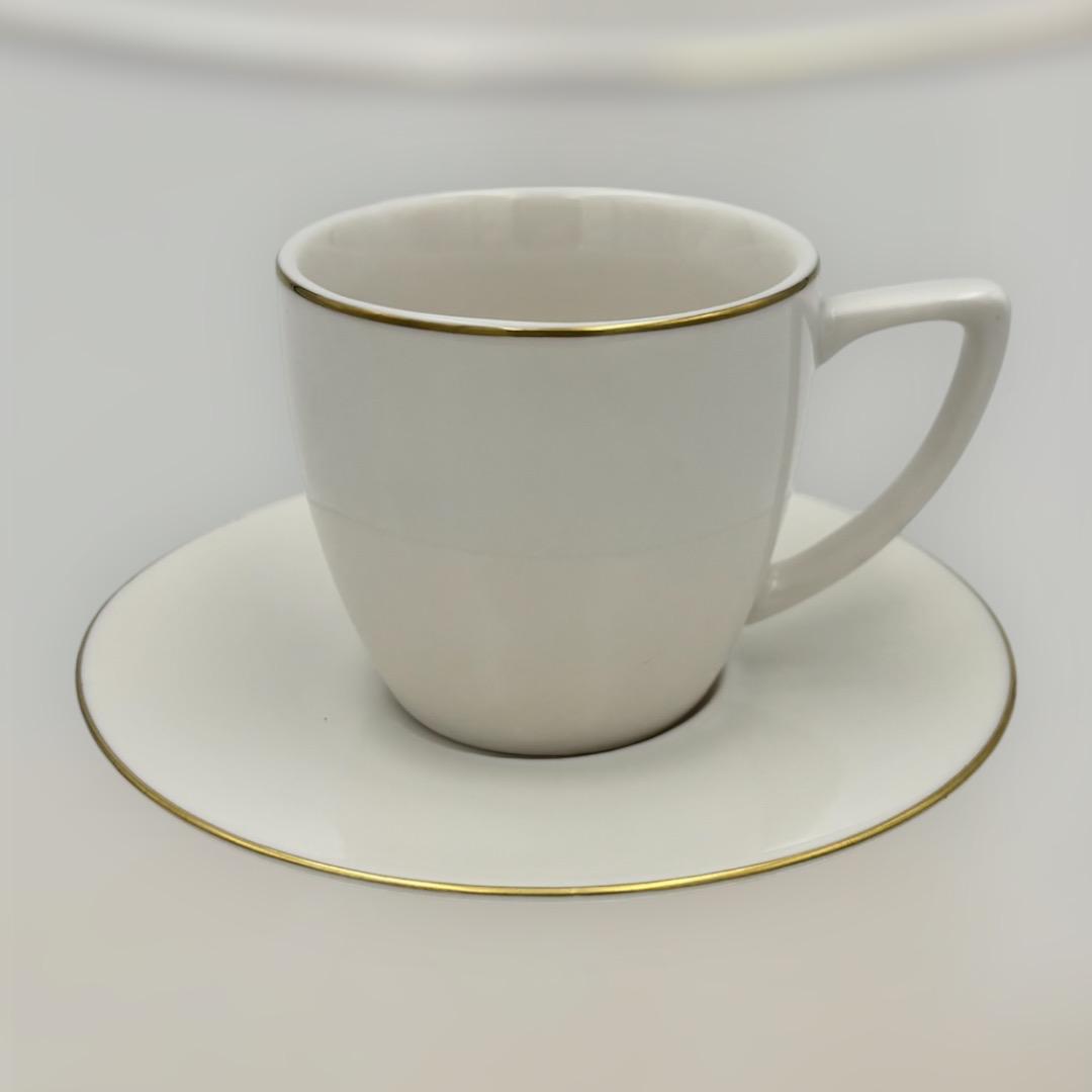 Set 6 Tazzine Da Caffè Con Piattini Filo Oro - Andrea Fontebasso