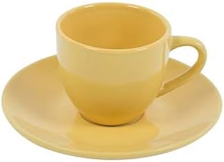 Kaleidos Set 6 Tazze Caffè con Piattino Giallo