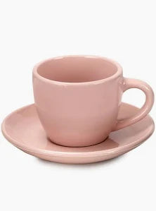 Kaleidos Set 6 Tazze Caffè con Piattino Rosa